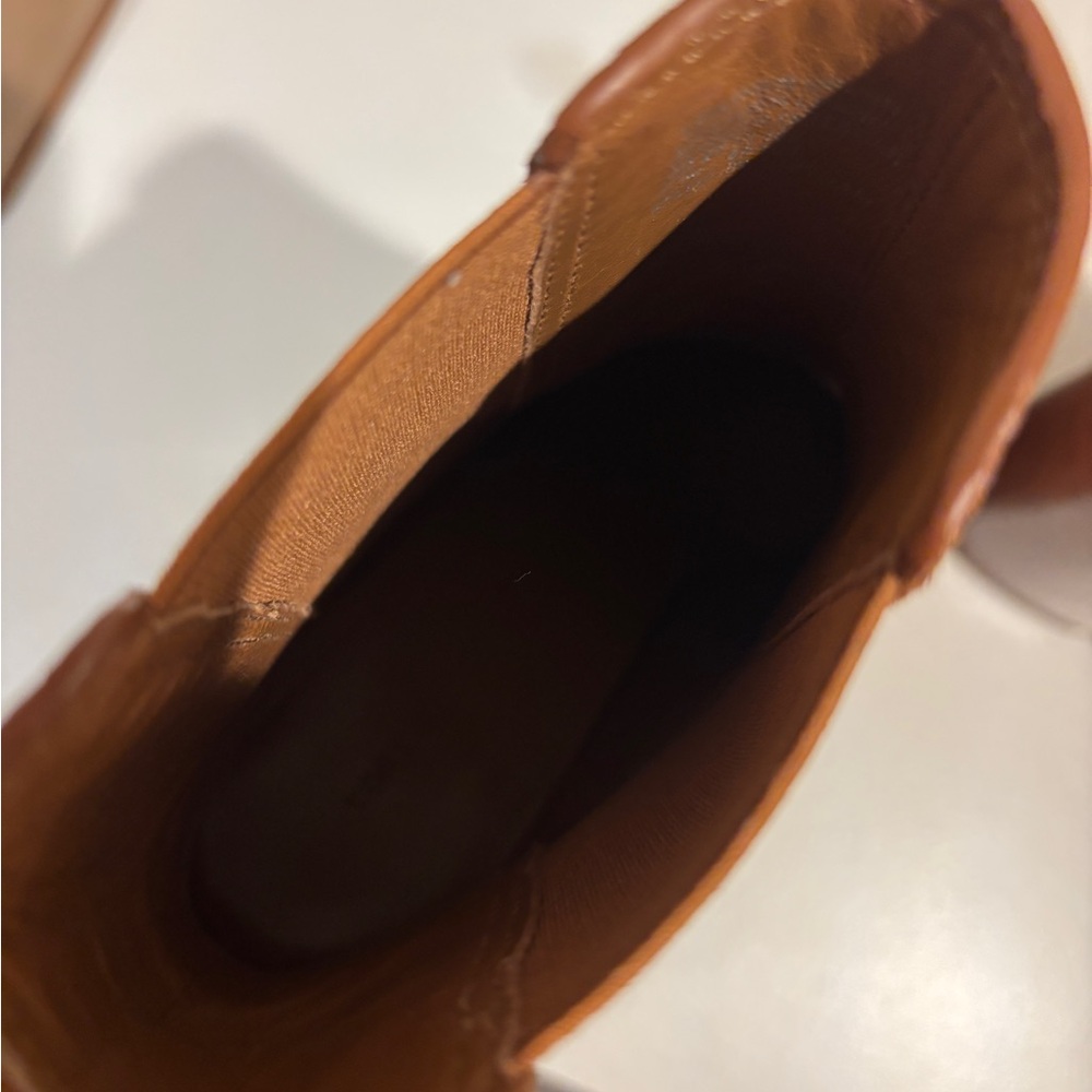 Tory Burch Tan Leather Ankle Booties - Picture 6 of 8